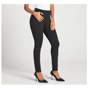 Betabrand Black Polka Dot Classic Dress Yoga Skinny Pant Womens Size Small‎ Long